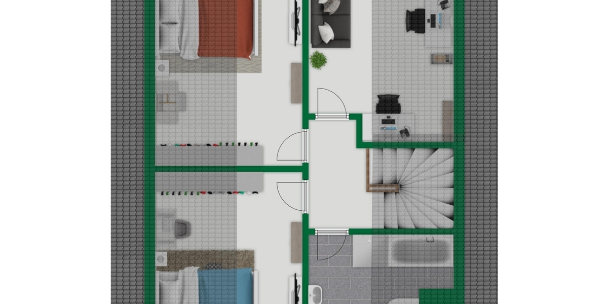 Grundriss-Skizze Obergeschoss